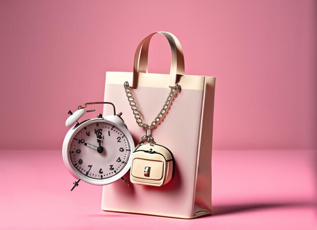 New Style Shopping Bag with twin bell alarm of light color