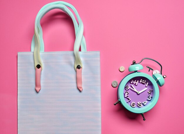 New Style Shopping Bag with twin bell alarm of light color