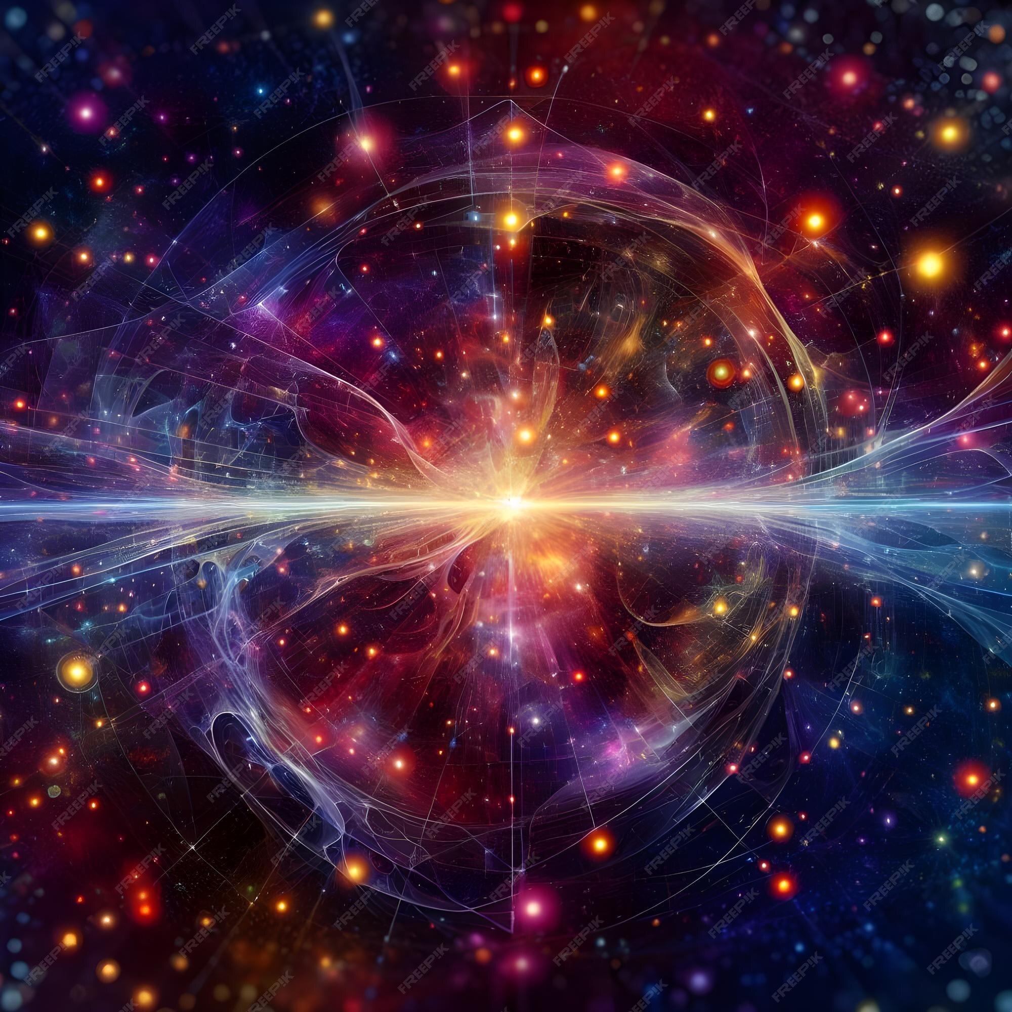 Premium Photo | A new universe emerging from the big bang