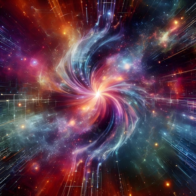 Premium Photo | A new universe emerging from the big bang