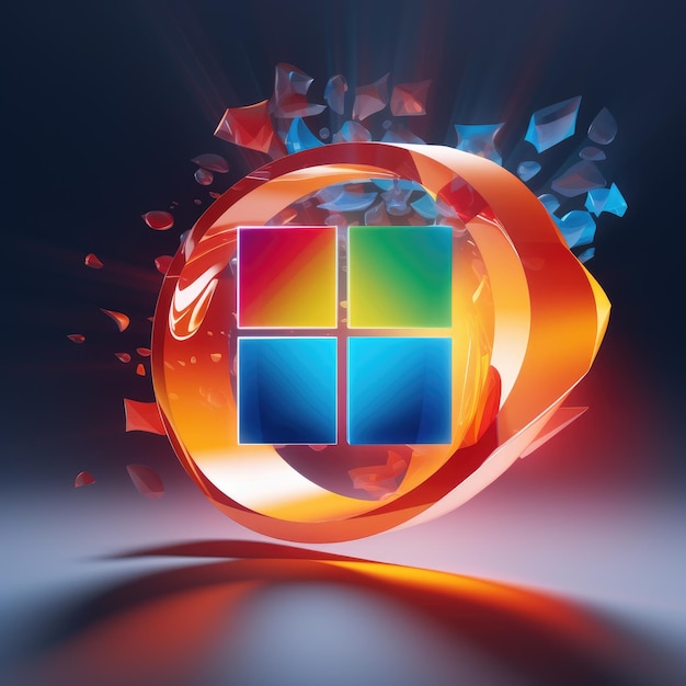 Foto nuovo logo di windows e design dello sfondo del desktop