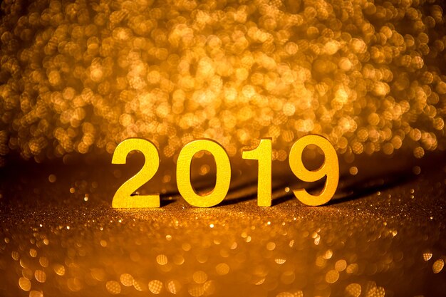새해 2019 축하 개념