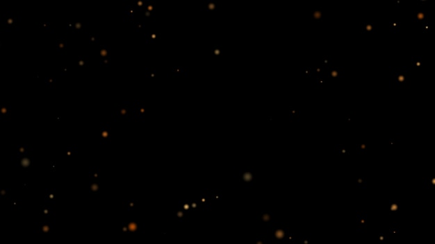 Фото Новый год 2020. боке фон. фары абстрактные. счастливого рождества золотой блеск света. расфокусированные частицы. изолированные на черном. overlay. золотой цвет