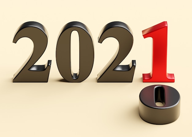 The new year 2021 replaces the old 2020