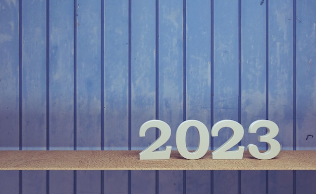 新年 2023年クリエイティブ デザイン コンセプト - 3 D レンダリング イメージ