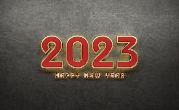 New Year 2023 Creative Design Concept - 3D Rendered Image