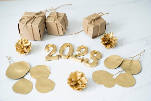 Foto carta delle feste di capodanno 2023