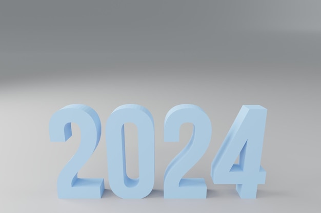 사진 사업 보고서 브로셔 포스터를위한 새해 2024 텍스트 디자인