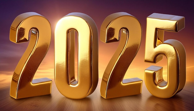 Новый год 2025 золотой 3D бизнес-концепция с диаграммой фона