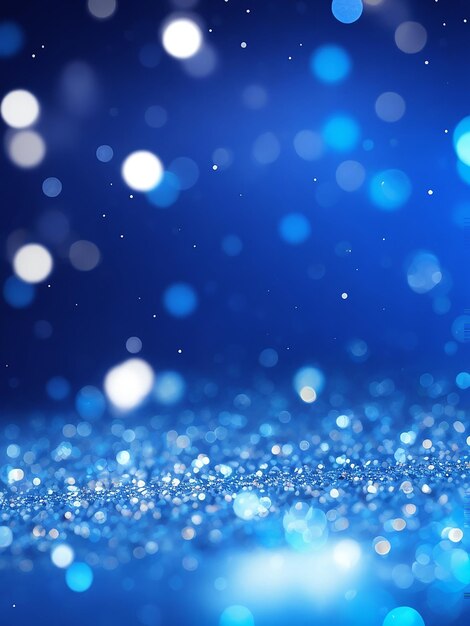 New year background blue bokeh generated by ai