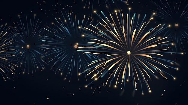 New year background of fireworks Generative ai