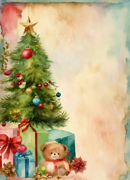 Photo new year background with christmas decoration