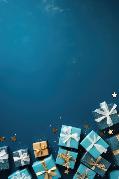 크리스마스 선물 상자 리본 장식 크리스마스 파스텔 배경 Xmas 디자인