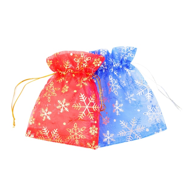 New year blue and red gift bags