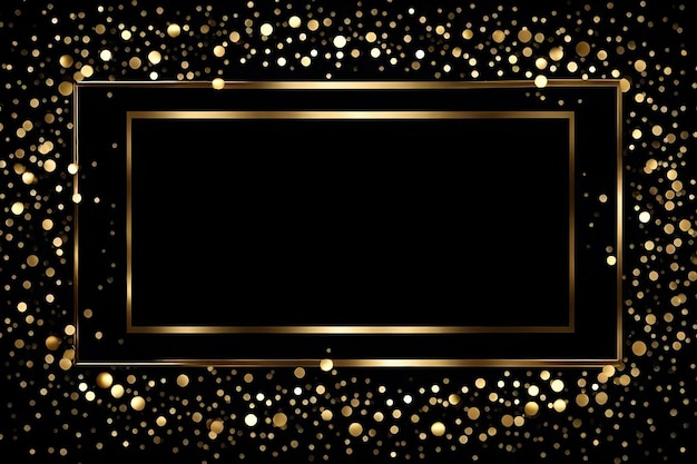 New year celebration background frame border with black color background realistic