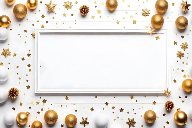 New year celebration background frame border with white color background realistic