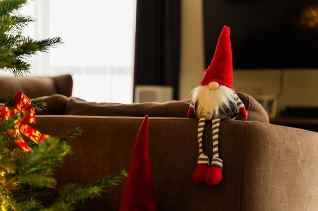 Foto sfondo di natale di capodanno decorazione di capodanno