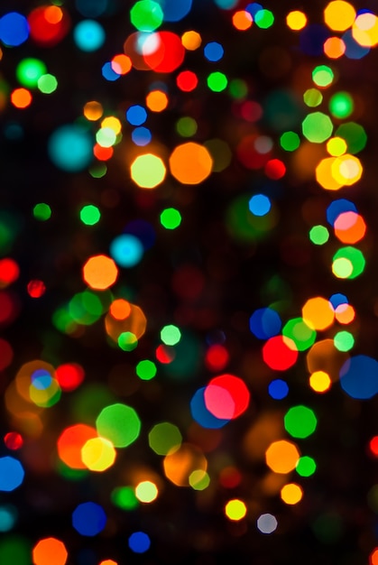 New Year and Christmas bokeh background for holiday design