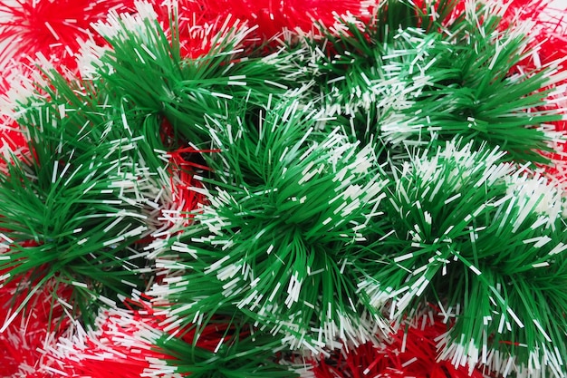 New year and christmas decorations red and green boas for the christmas tree twocolor christmas rain