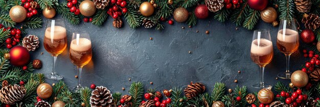 Foto nuovo anno natale flat lay sfondo pastello hd illustrazioni