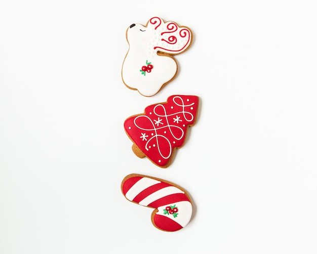 New year and christmas gingerbread cookies