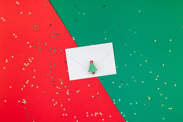 New Year or Christmas greeting envelope