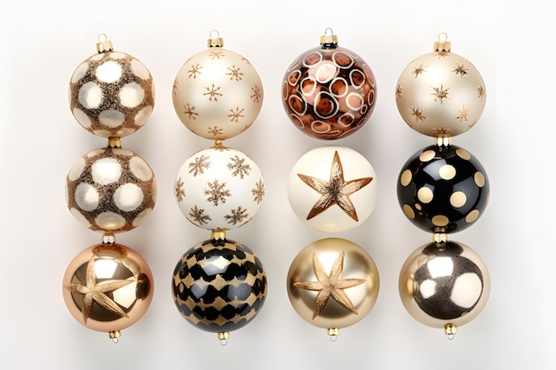 New Year christmas ornament balls symbolizing hopes