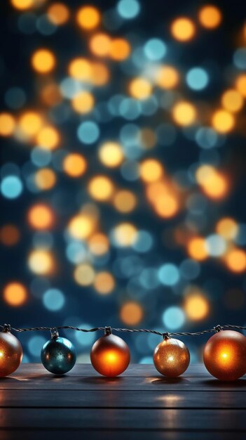 New Year Christmas party holiday lights background