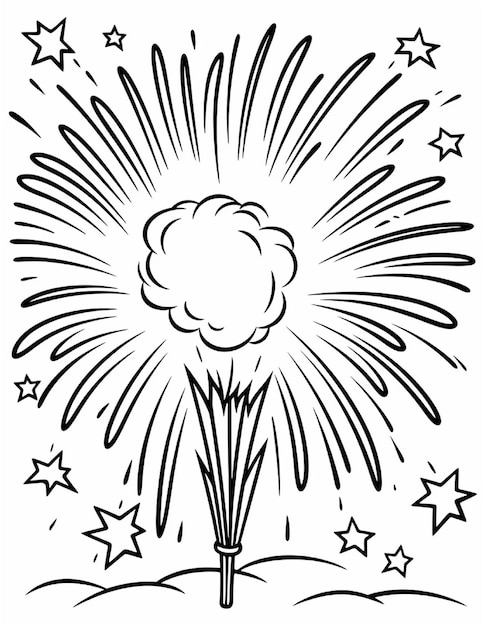 Photo new year coloring pages for children