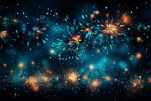 New year colourful firework background desktop wallpaper illustration