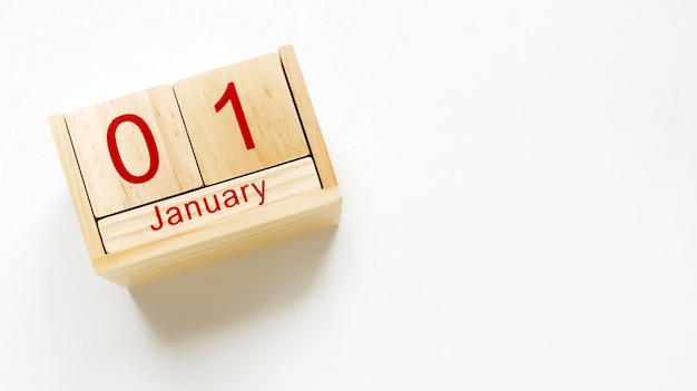 New Year composition, January 1 calendar