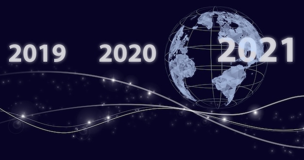 Foto anno nuovo concetto. 2021 anno nuovo. concept start new year 2022. happy new year 2022. concept for vision 2021-2022. l'uomo d'affari dà il benvenuto all'anno 2022.