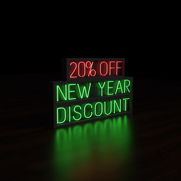 Photo new year discount 20 percent