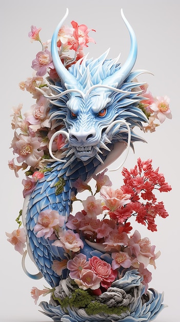 Photo new year dragon 2024 art chinese