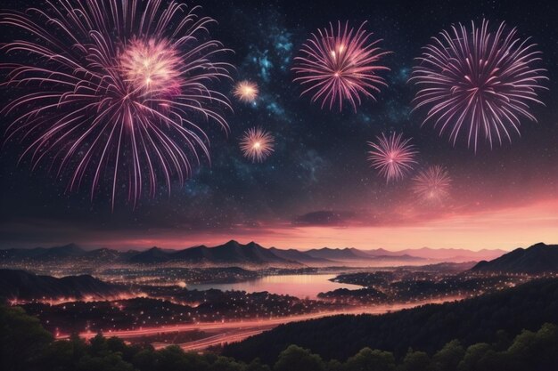 new year firework background