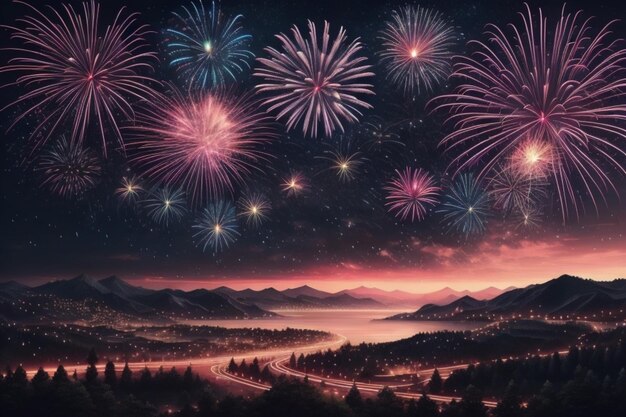 new year firework background