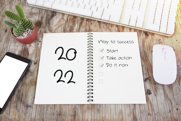 New year resolution goals list way to success 2020