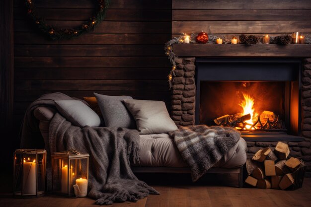 New Year's background is cozy