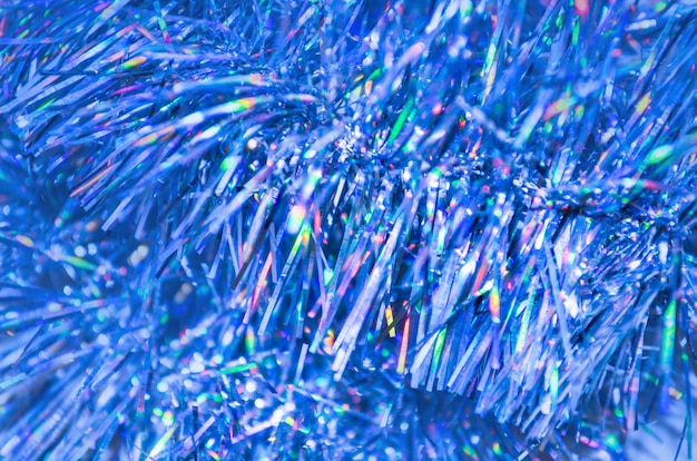 New Year's blue tinsel texture