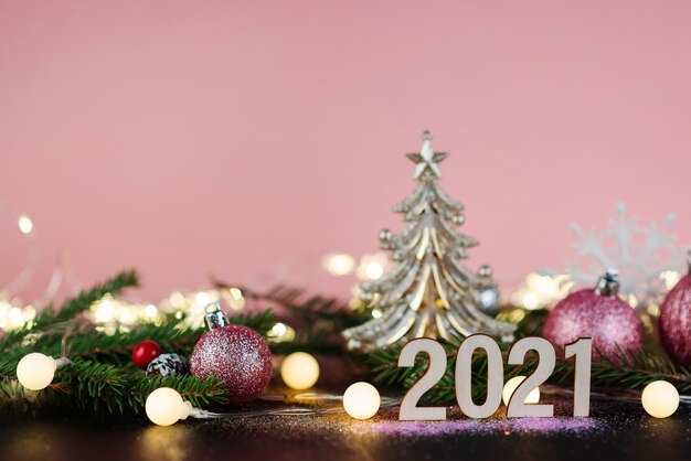 New year's or Christmas background