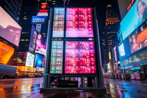 Foto orologio del conto alla rovescia di capodanno a times square