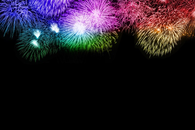 Фотография новогодний фейерверк фон copyspace копия пространства красочные годы год фейерверк
