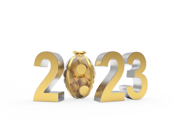 Фото Новогодний номер с прозрачным пасхальным яйцом, полным монет