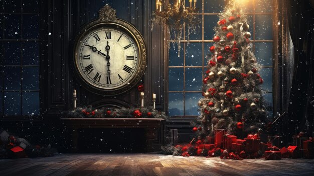 New Year scene a clean background