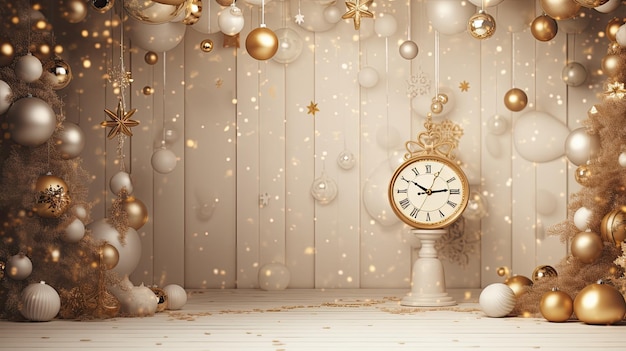 New Year scene a clean background