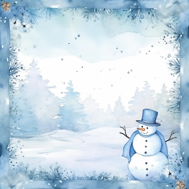 Photo new year watercolours festive images winter snowy landscapes and characters