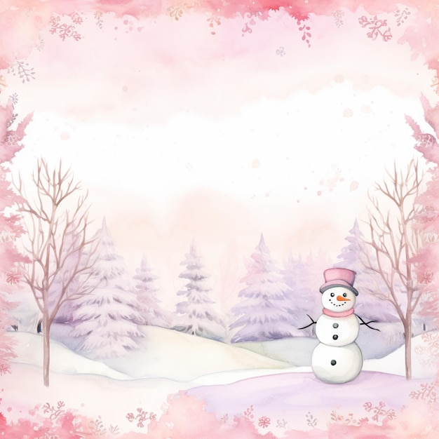 Photo new year watercolours festive images winter snowy landscapes and characters