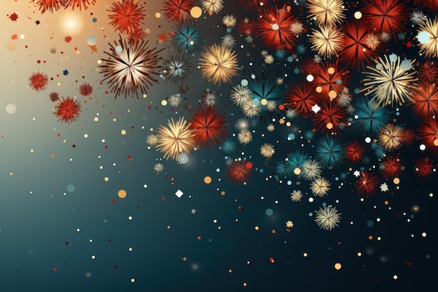 Photo new years banner empty blank fireworks generative ai