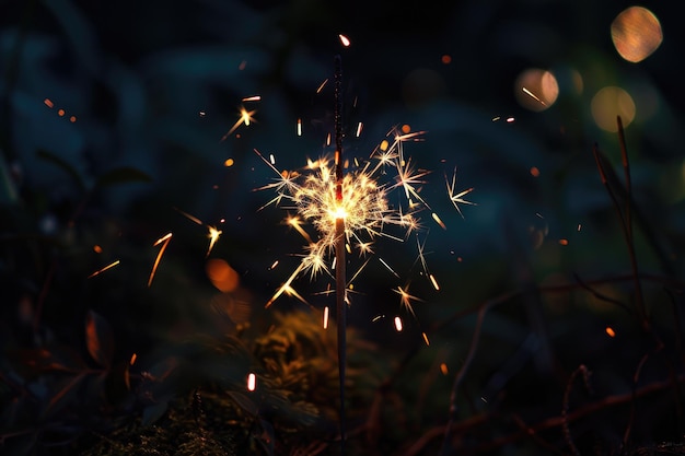 新年の祝いは夜に輝く