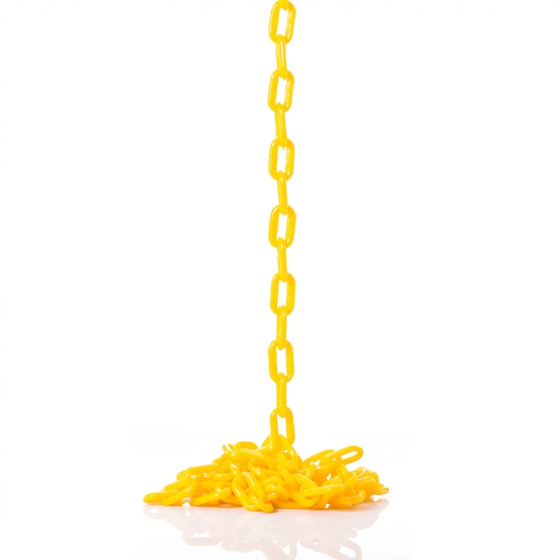 New yellow plastic chain.